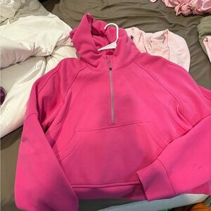 nwot sonic pink scuba half zip hoodie